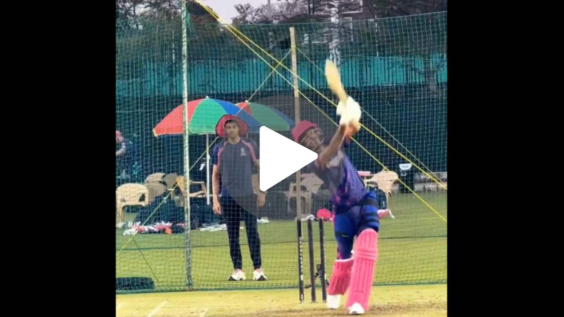 [Watch] Yuzvendra Chahal Displays 'Power' With Two Big Sixes In RR Training Session